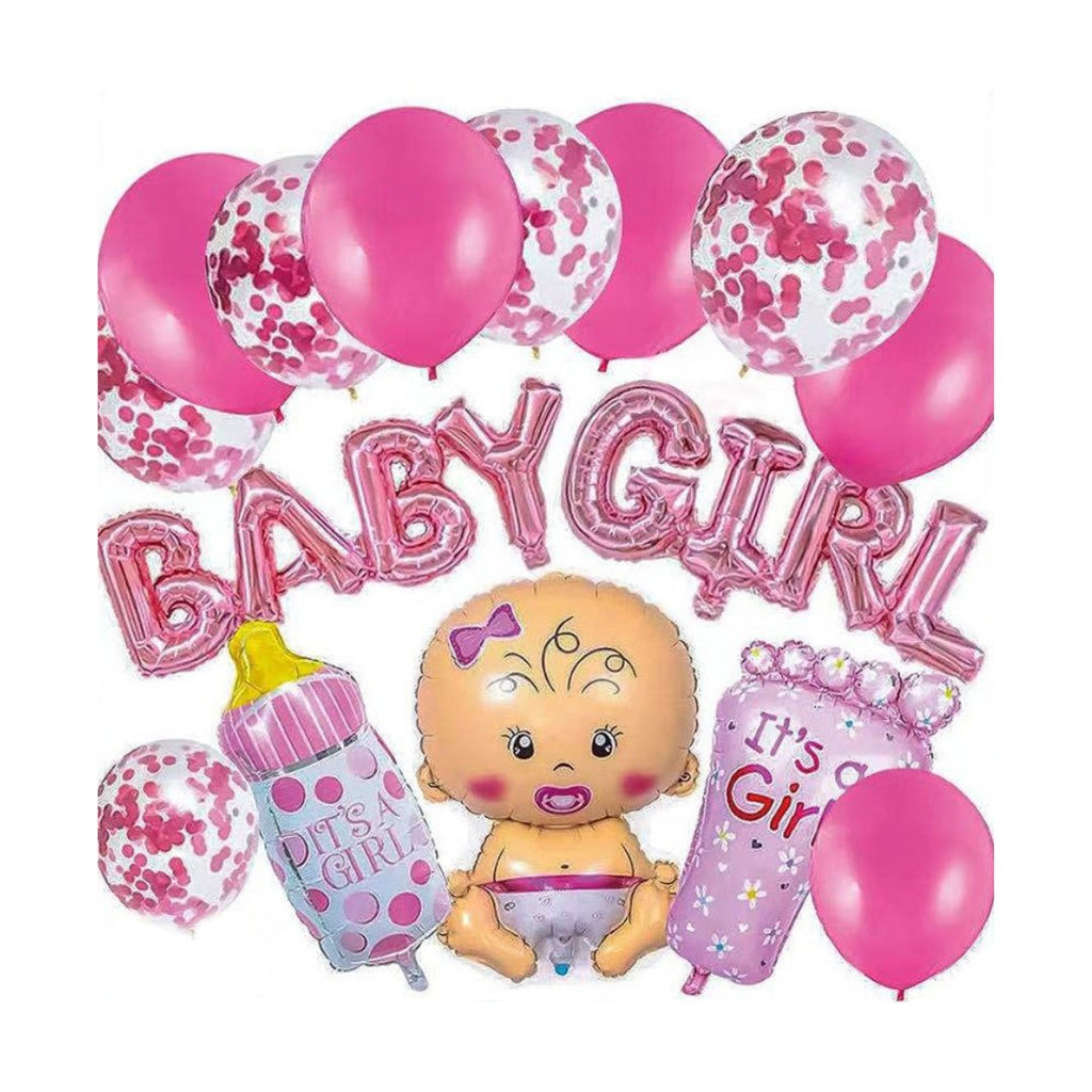 Baby Shower Balloons Decoration Set (Baby Girl) - PARTY LOOP
