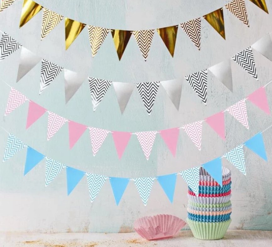 Colorful Pennant Flags Banner - PARTY LOOP