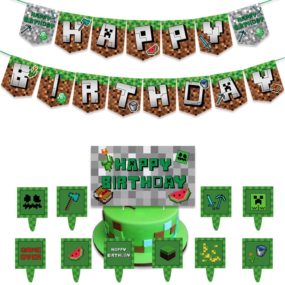 Minecraft Pull Flag Balloon Pack - PARTY LOOP
