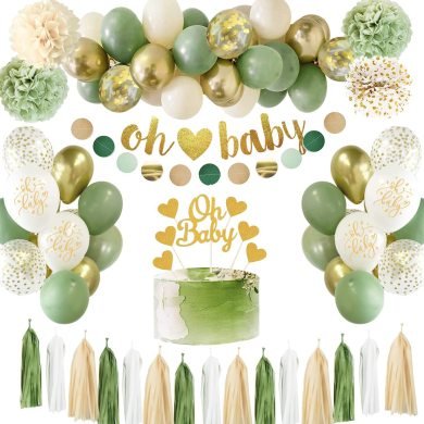 “oh baby” Pull Flag Baby Shower Balloon Party Pack - PARTY LOOP