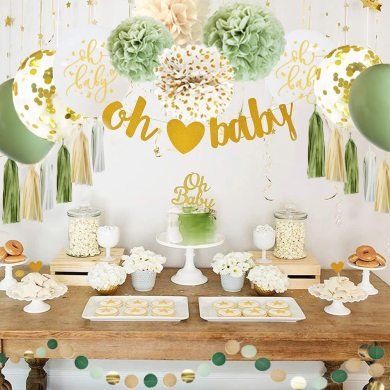 “oh baby” Pull Flag Baby Shower Balloon Party Pack - PARTY LOOP