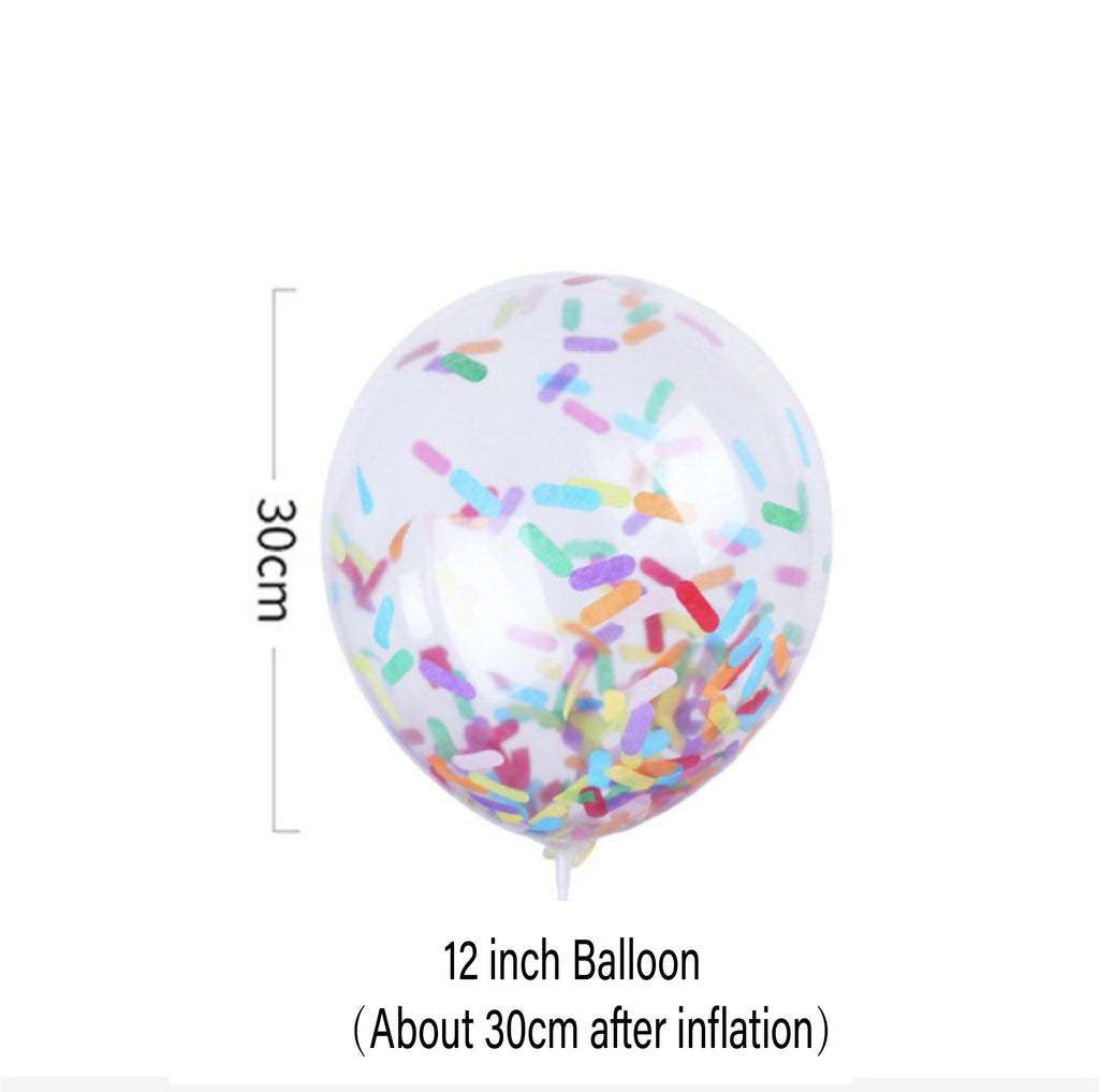 Rainbow Ice-Cream Sprinkles Transparent Balloon - PARTY LOOP