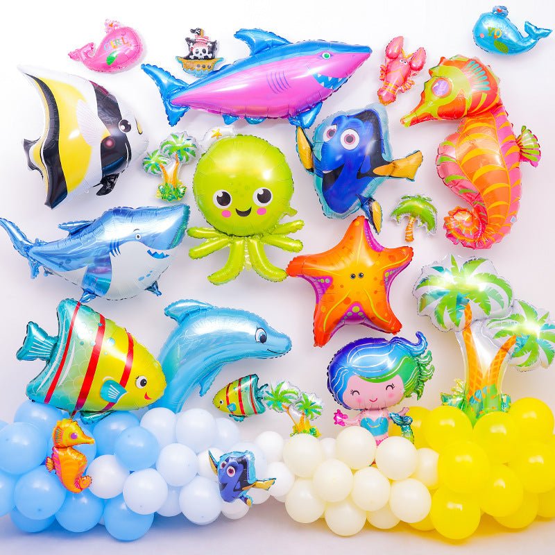 Sea Animals Cartoon Decorative Balloons - PARTY LOOP
