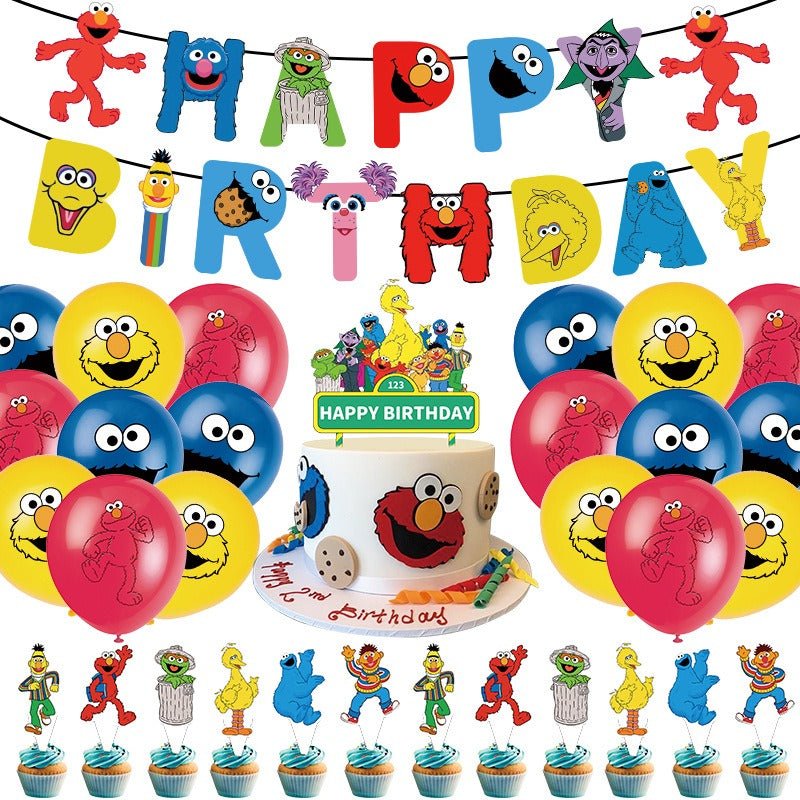 Sesame Street Pull Flag Balloon Pack - PARTY LOOP