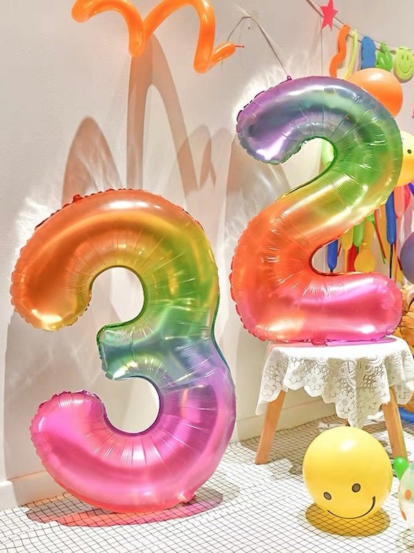 Single Sided Jelly Colour Number Balloon - PARTY LOOP
