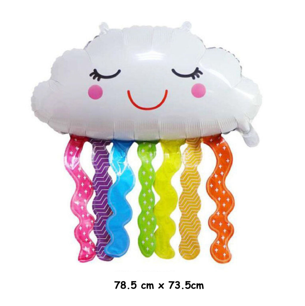 Smile cloud with rainbow bars Decorative Balloons - PARTY LOOP