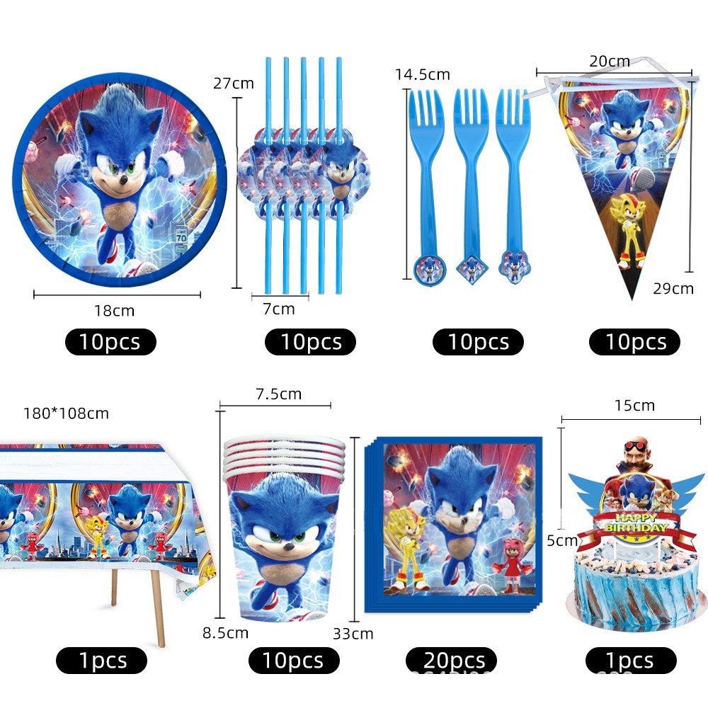 Sonic the Hedgehog Party Tableware Set - PARTY LOOP