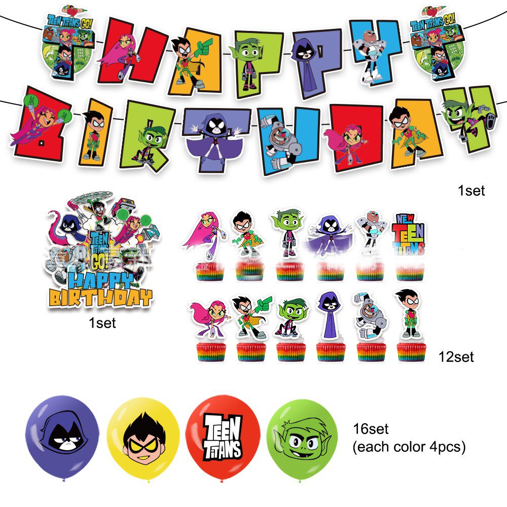 Teen Titans GO! Pull Flag Pack - PARTY LOOP