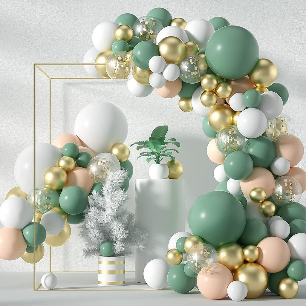 Vintage Green Platinum Latex Balloons Party Pack - PARTY LOOP