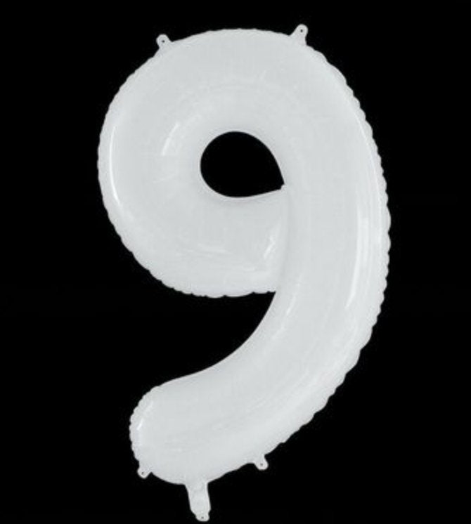 White Number Balloon - PARTY LOOP